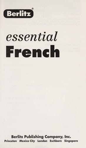 Berlitz essential French
