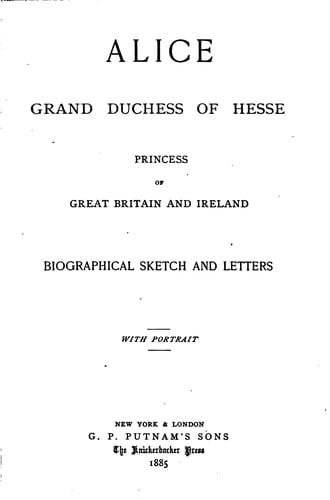 Alice, grand duchess of Hesse