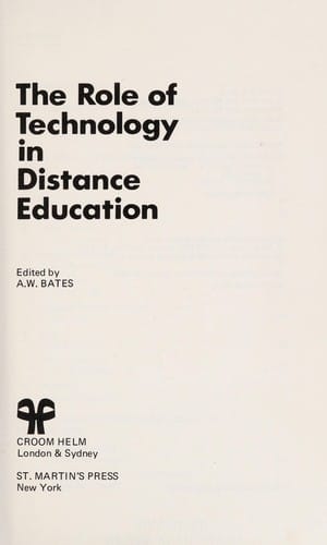 The Role of technology in distance education