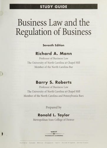 Business law and the regulation of business
