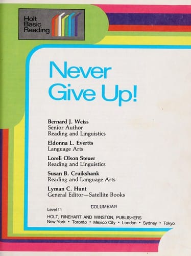 Holt basic reading system