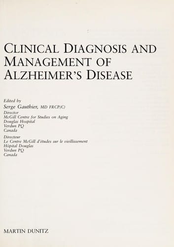 Clinical diagnosis and management of Alzheimer's disease