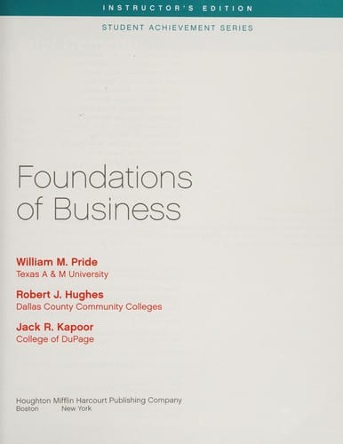 Foundations of business