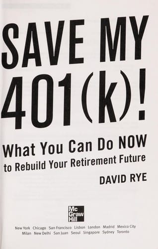 Save my 401(k)!