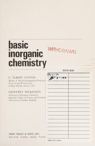 Basic inorganic chemistry