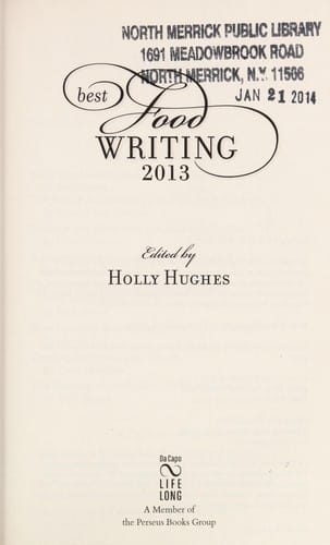 Best food writing 2013