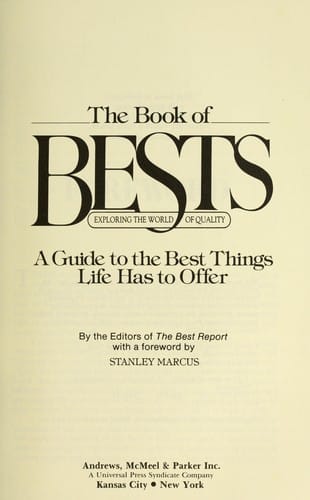 The Book of bests