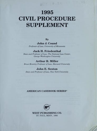 1995 civil procedure supplement