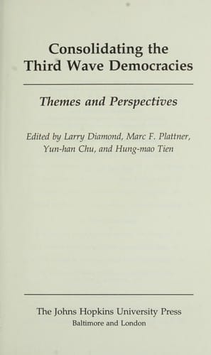 Consolidating the third wave democracies