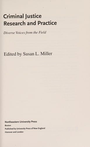 Criminal justice research and practice