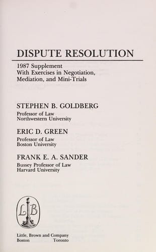 Dispute resolution