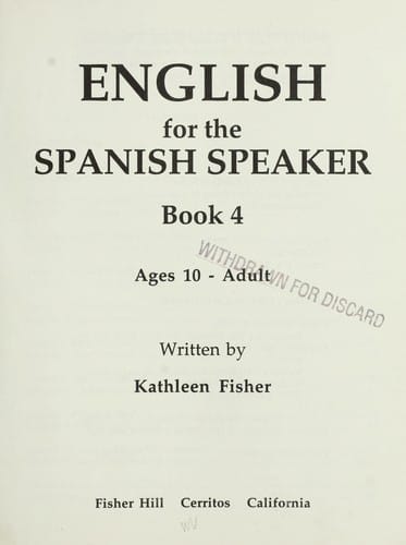 English for the Spanish speaker