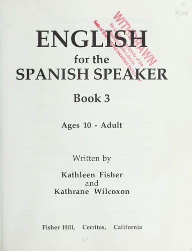 English for the Spanish speaker