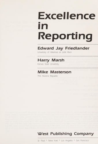 Excellence in reporting