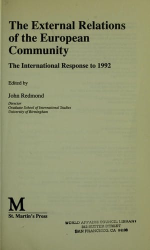 The External relations of the European Community