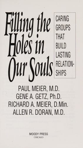 Filling the holes in our souls