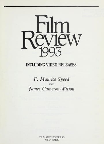 Film review 1993 : including video releases