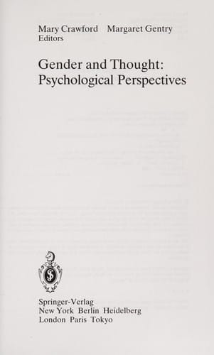 Gender and thought