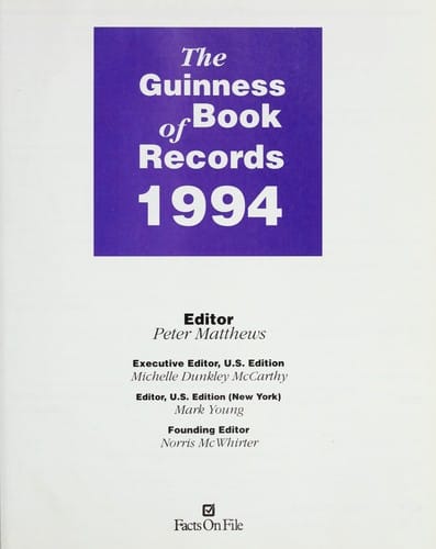 The Guinness book of records, 1994