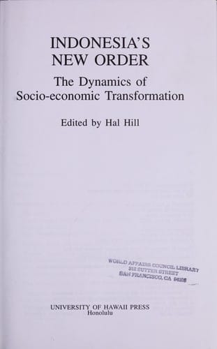 Indonesia's new order