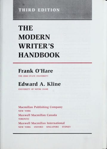 The modern writer's handbook