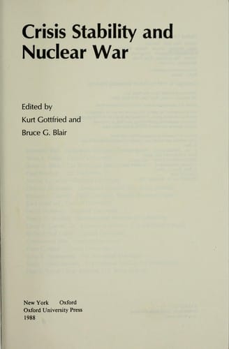 Crisis stability and nuclear war