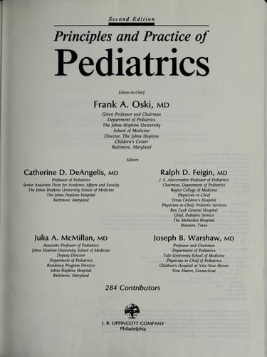 Principles and practice of pediatrics