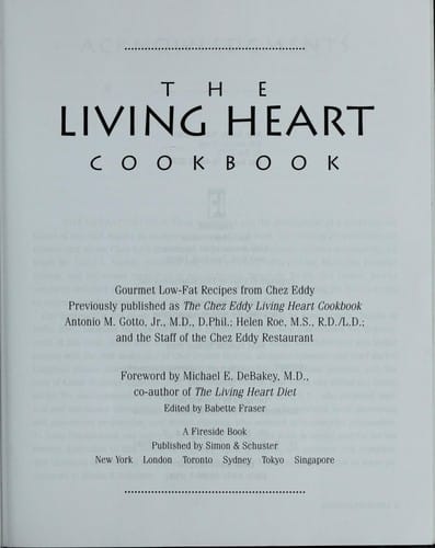 The living heart cookbook