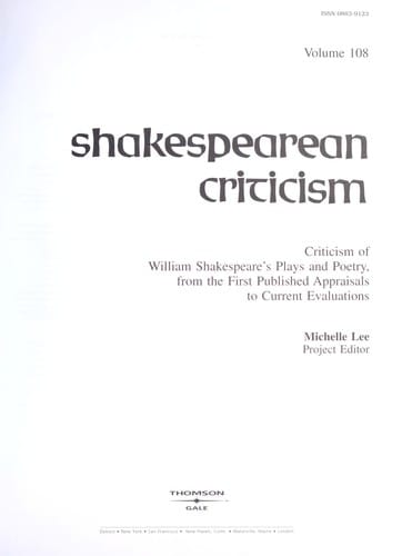 Shakespearean criticism