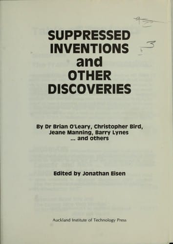 Suppressed inventions and other discoveries