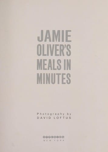 Jamie Oliver's meals in minutes