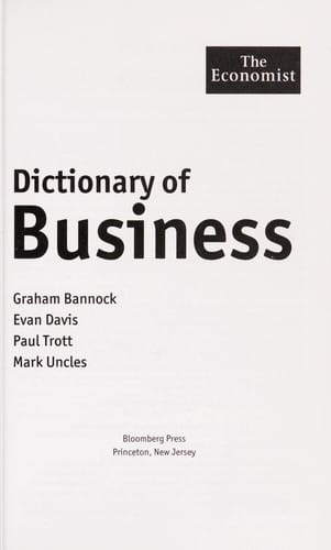 Dictionary of business