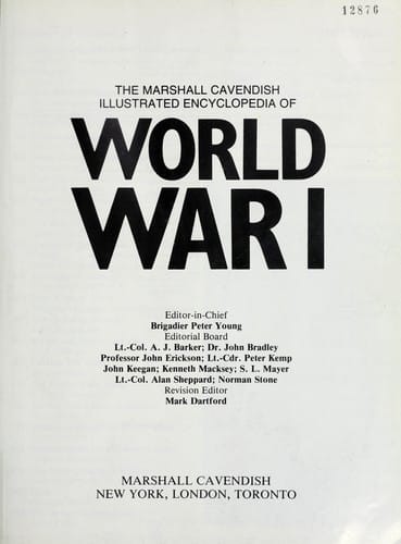 The Marshall Cavendish illustrated encyclopedia of World War I