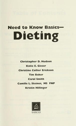 Need to know basics--dieting