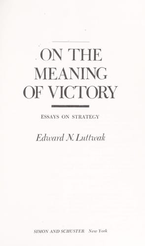 On the meaning of victory