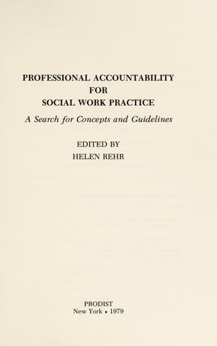 Professional accountability for social work practice