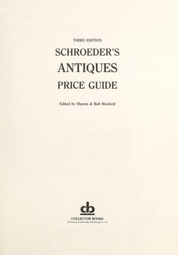 Schroeder's antiques price guide