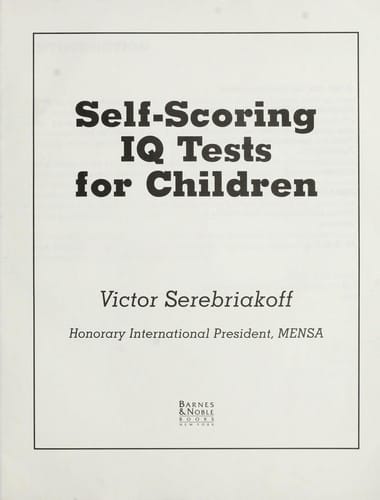 Self-scoring IQ tests for children