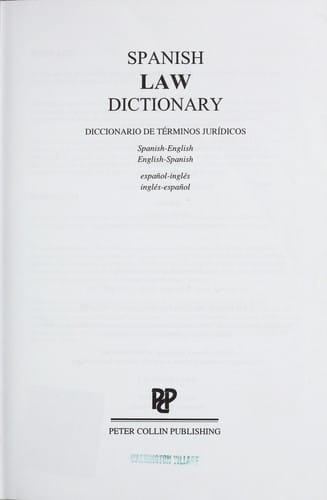 Spanish law dictionary