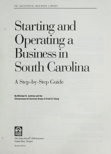 Starting and operating a business in South Carolina