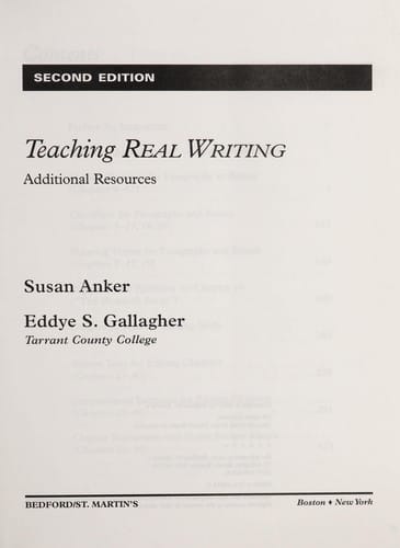 Teaching real writing