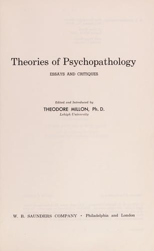 Theories of psychopathology