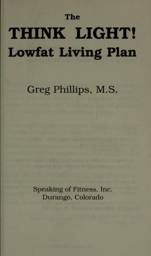 Think light! : lowfat living plan