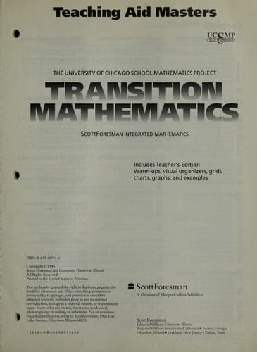 Transition mathematics