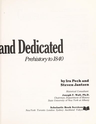 A nation conceived and dedicated, prehistory to 1840