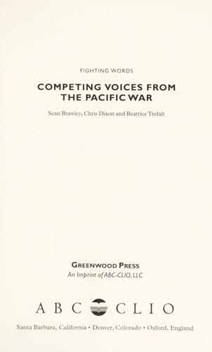 Competing voices from the Pacific War