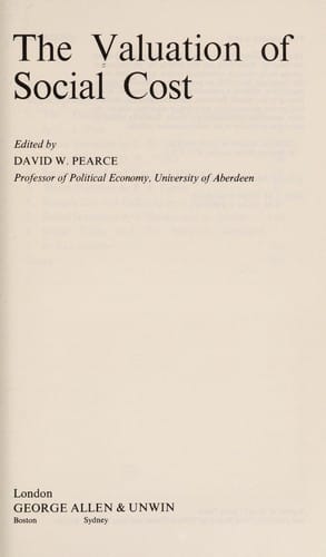 The Valuation of social cost