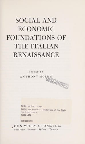 Social and economic foundations of the Italian Renaissance