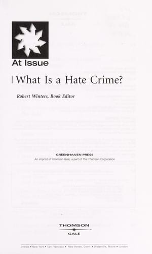 What is a hate crime?