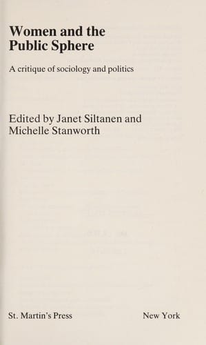 Women and the public sphere